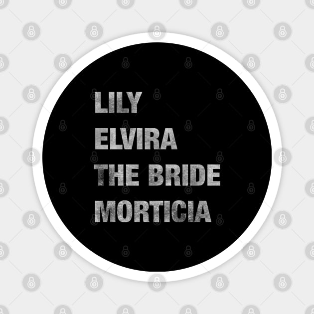 Goth Queens List Name Magnet by BellyWise